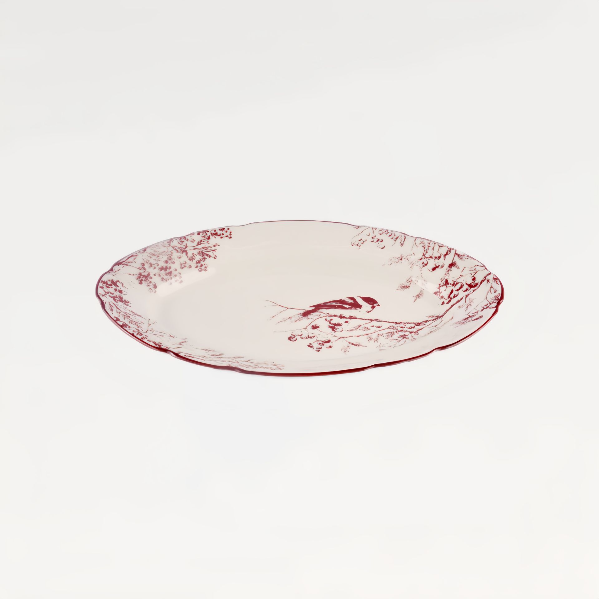 Блюдо овальное "Снегирь" #1