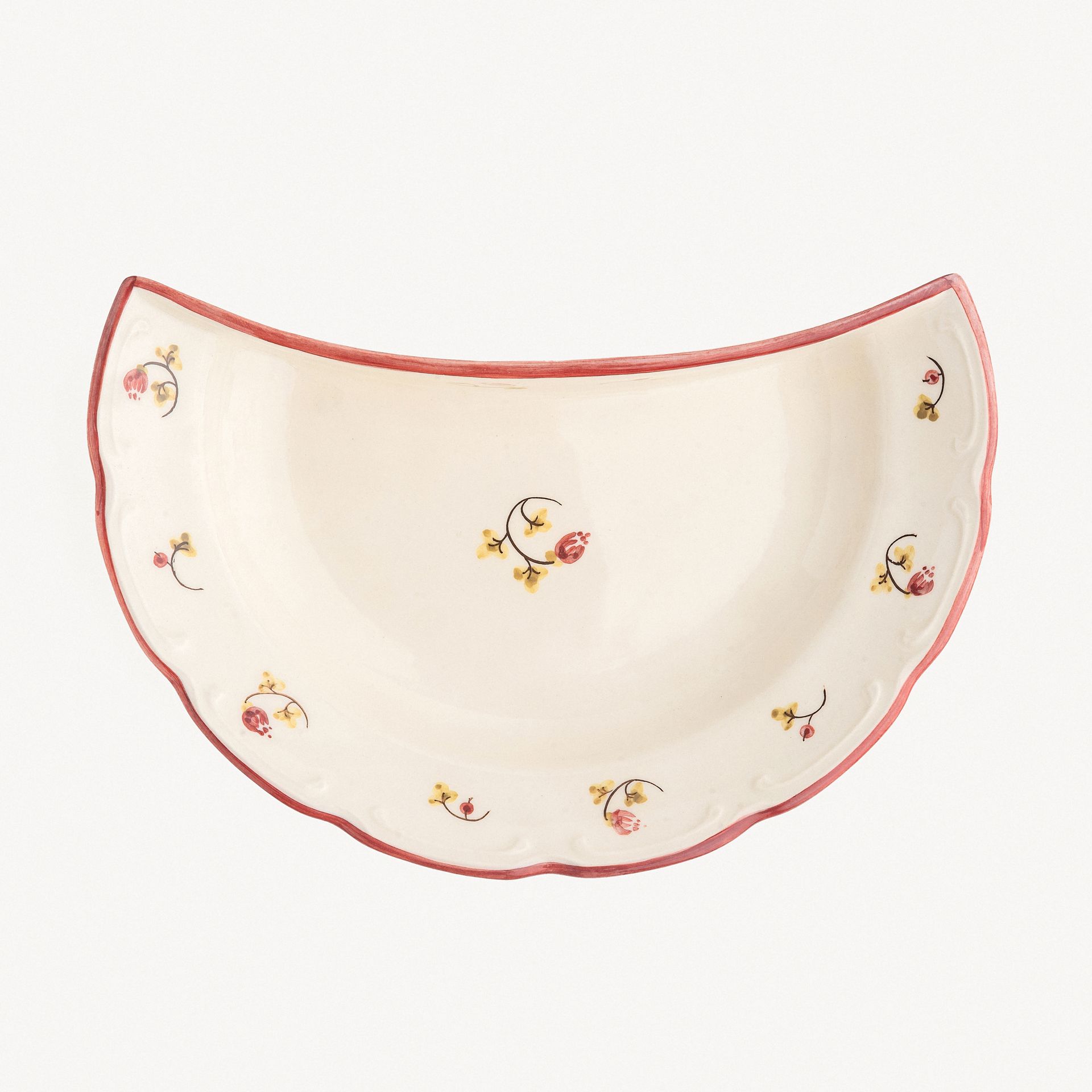 Тарелка полумесяц &quot;Шиповник&quot; #0