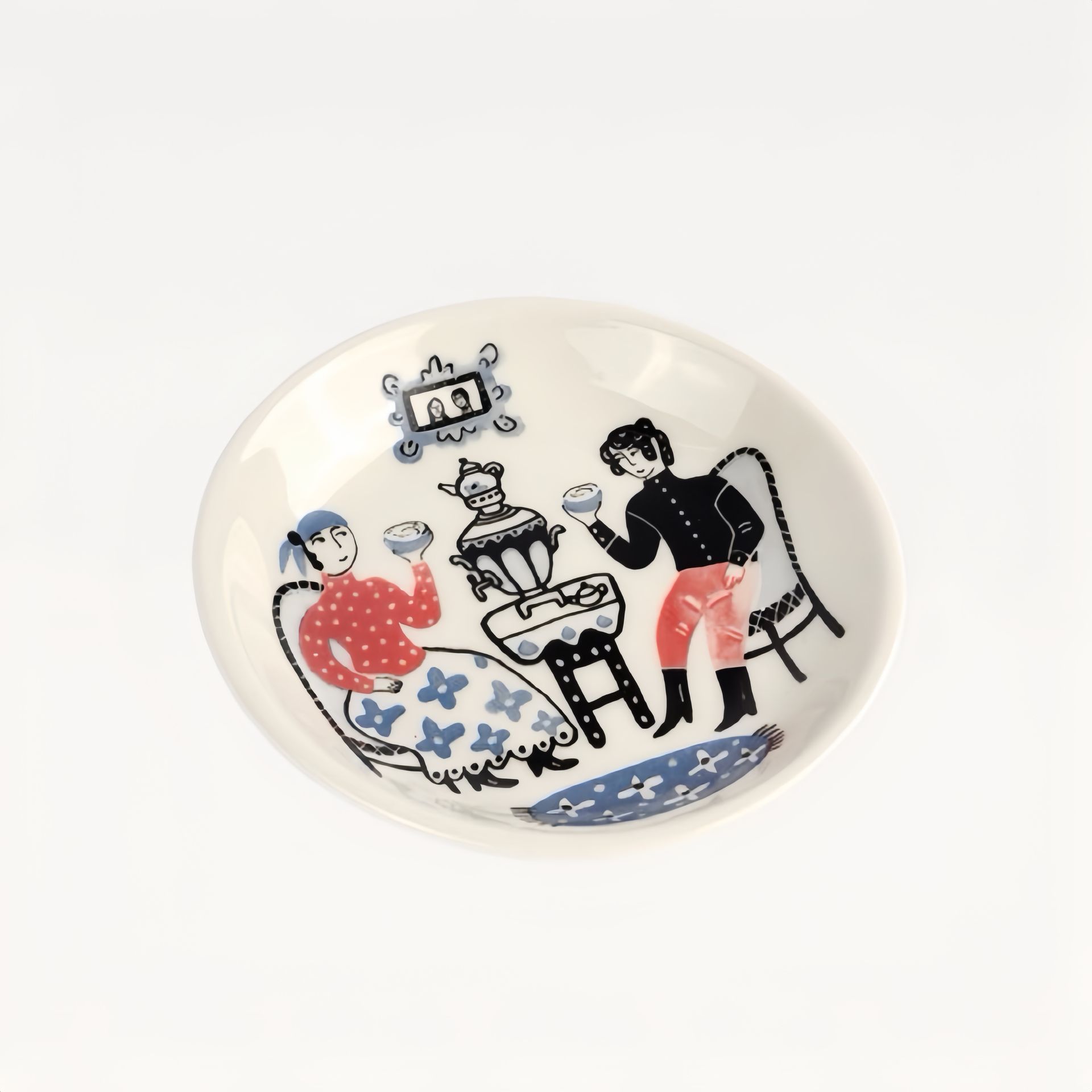 Тарелка "Пей чай" #1