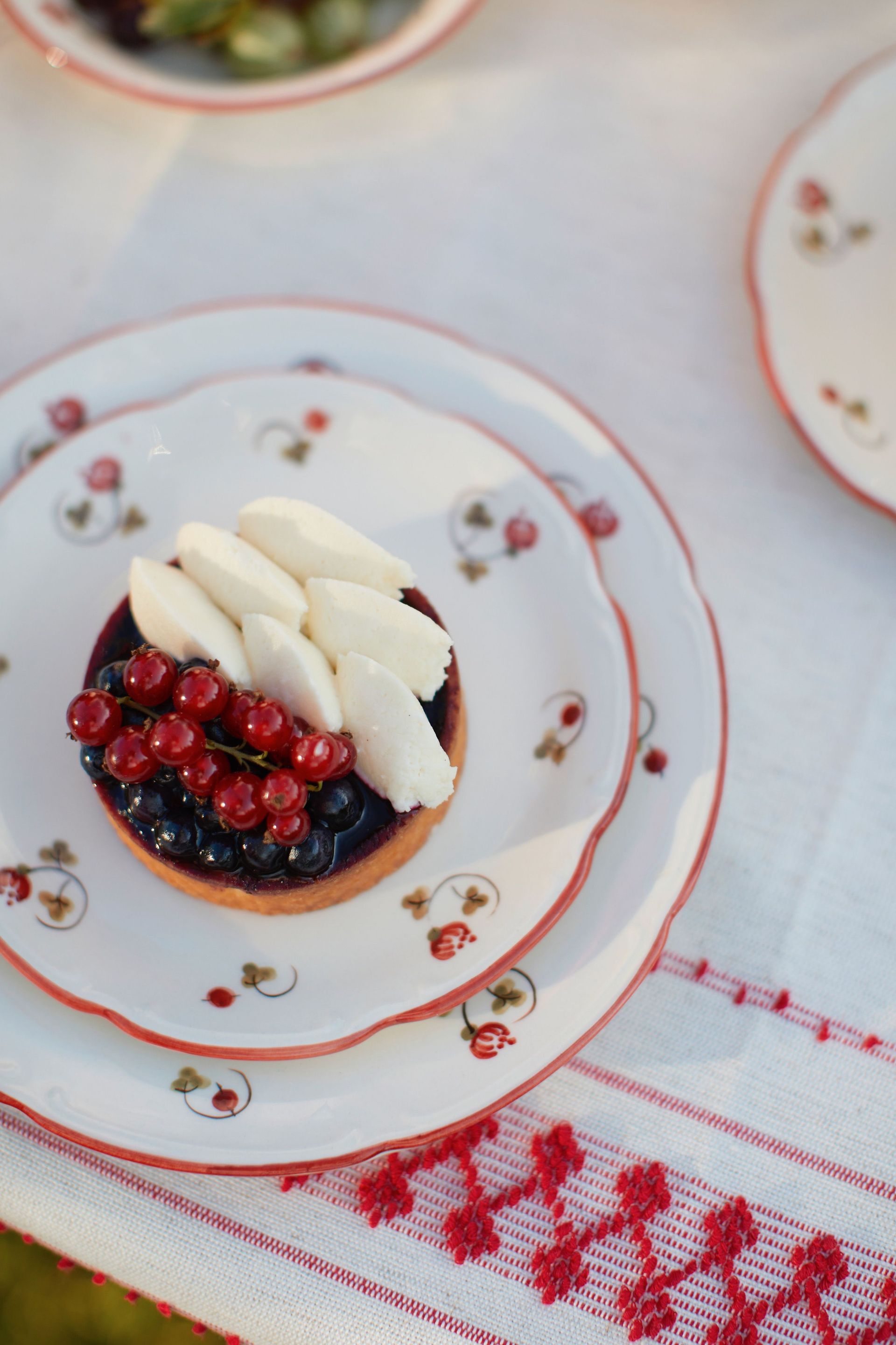 Тарелка плоская с полями "Шиповник" #13