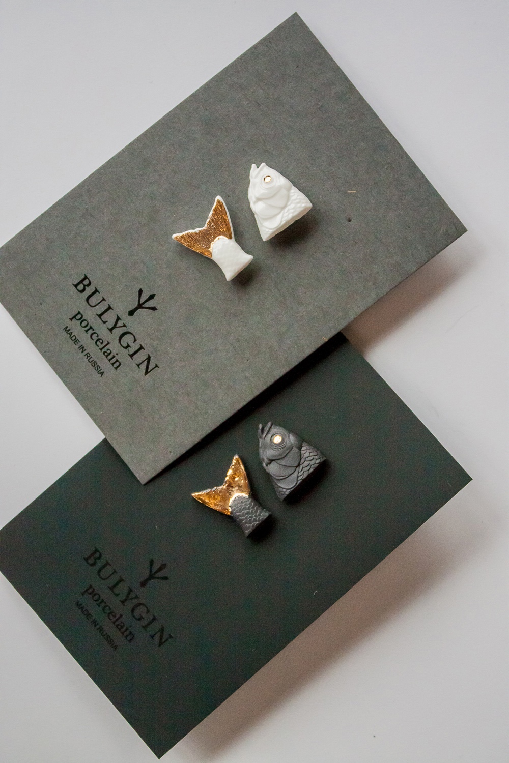 Брошь Рыба хвост малая #0