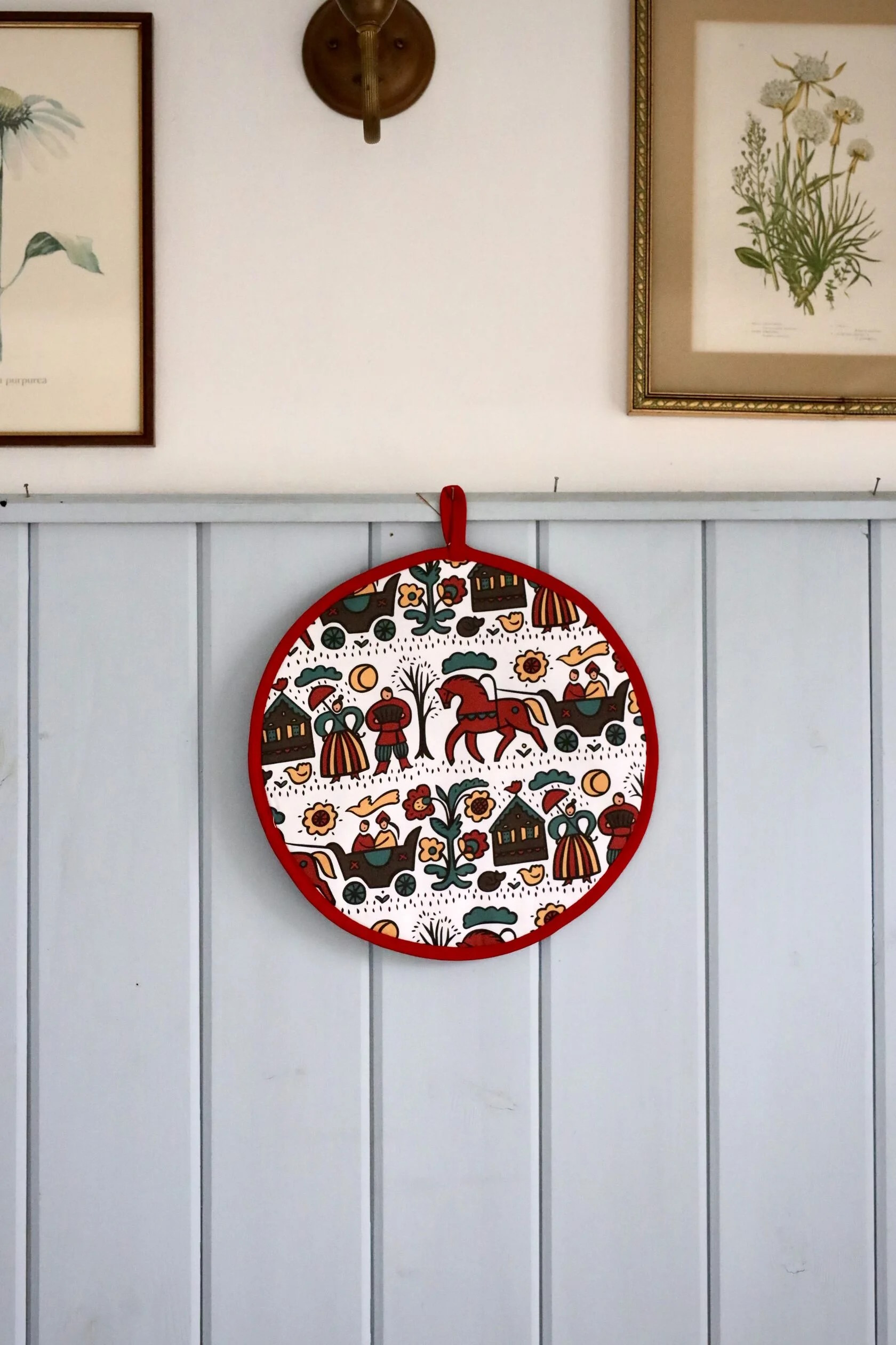 Прихватка круглая Городец #0