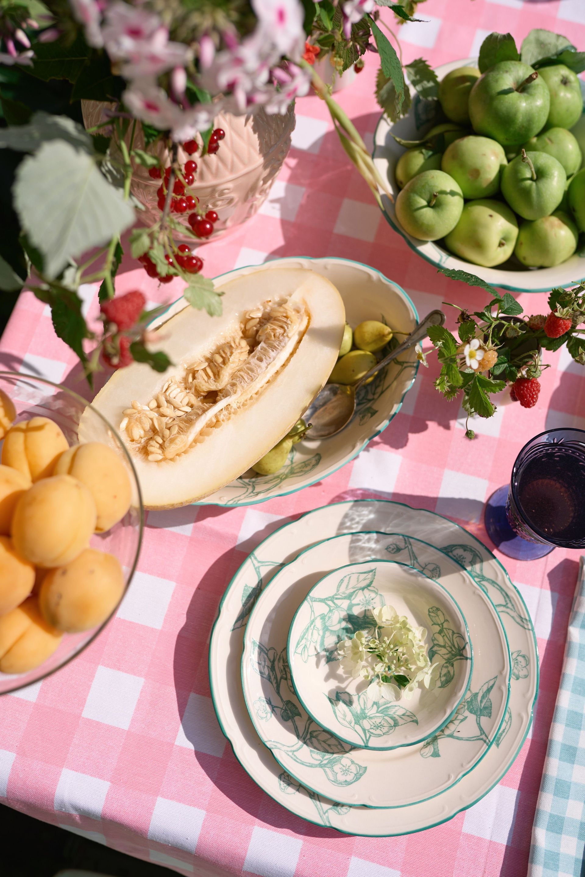 Тарелка плоская с полями "Яблони" #16