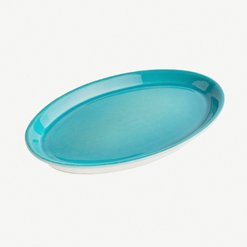 Блюдо овальное &amp;quot;Лазурь белая&amp;quot; #