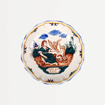 Салатник большой &amp;quot;Охота&amp;quot; Охотница с Соколом #