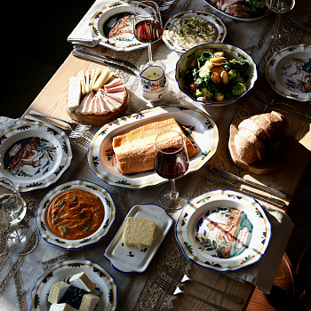 Блюдо овальное &amp;quot;Охота&amp;quot; Гепард #