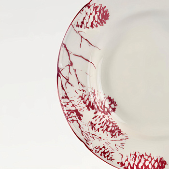 Тарелка плоская с полями &amp;quot;Снегирь&amp;quot; #