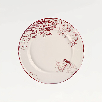 Тарелка плоская с полями &amp;quot;Снегирь&amp;quot; #
