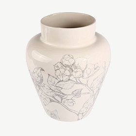 Ваза Ильинская "Яблони" серый