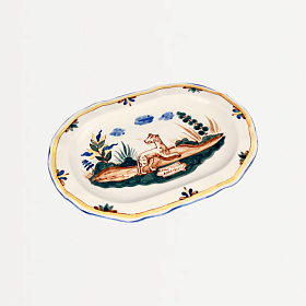 Блюдо овальное "Охота" Гепард
