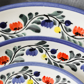 Тарелка без полей &amp;quot;Черника&amp;quot; #