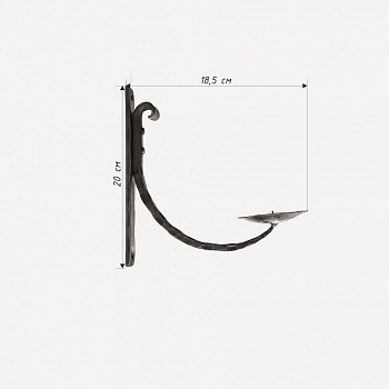 Настенный подсвечник на толстую свечу #