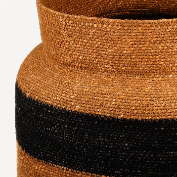 Корзина декоративная с крышкой (джут) #
