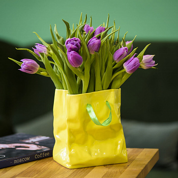 Ваза-пакет желтая #