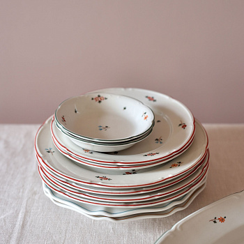 Тарелка плоская с полями &amp;quot;Ситец&amp;quot; #