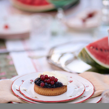 Тарелка плоская с полями &amp;quot;Шиповник&amp;quot; #