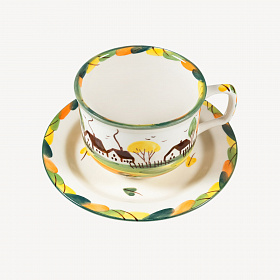 Чайная пара классическая "Домики"