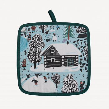 Прихватка квадратная. Серия Деревня. Зима, Соня Уткина #