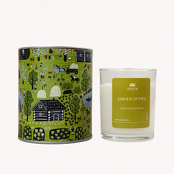 Свеча в тубусе &amp;quot;Дыня, Огурец&amp;quot; #