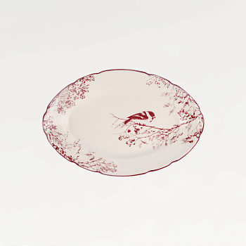 Блюдо овальное &amp;quot;Снегирь&amp;quot; #