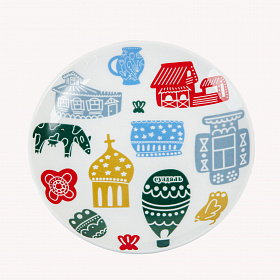 Тарелка сувенирная "Цветной Суздаль" Шар