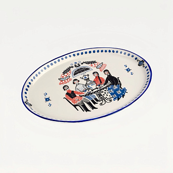 Блюдо овальное &amp;quot;Чайку попьем&amp;quot; #