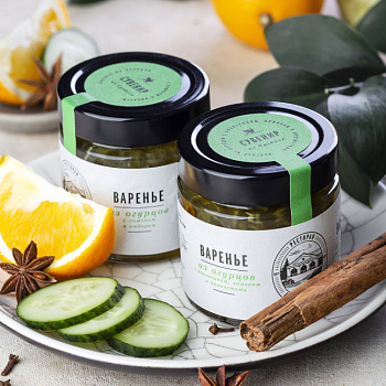 Варенье из огурцов с лимоном, апельсином и пряностями #