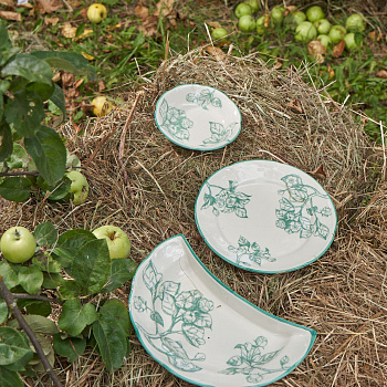 Тарелка плоская с полями &amp;quot;Яблони&amp;quot; #