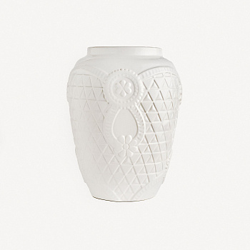 Ваза &amp;quot;Русские ситцы&amp;quot; белый глянец #