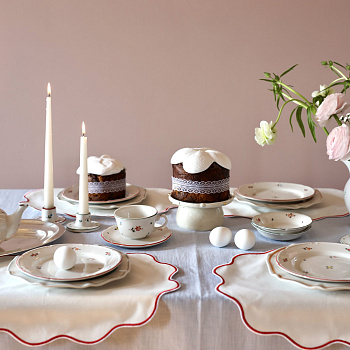 Тарелка плоская с полями &amp;quot;Ситец&amp;quot; #