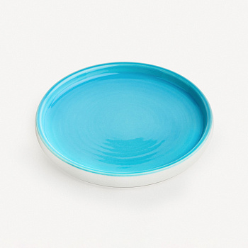 Тарелка с бортом (Модус) &amp;quot;Лазурь белая&amp;quot; #