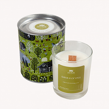 Свеча в тубусе &amp;quot;Дыня, Огурец&amp;quot; #