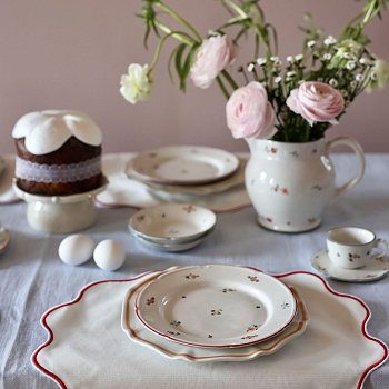 Тарелка плоская с полями &amp;quot;Ситец&amp;quot; #