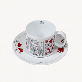 Чайная пара "Суздаль" Кот