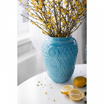 Ваза &amp;quot;Русские ситцы&amp;quot; голубая #