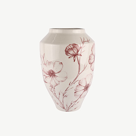 Ваза Спасская "Космея" утро. Бордовый листок