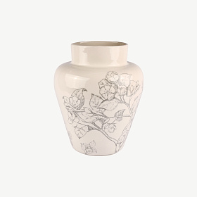 Ваза Ильинская "Яблони" серый