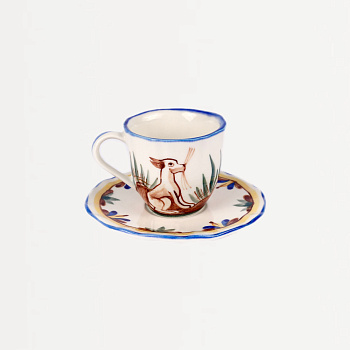 Чайная пара &amp;quot;Охота&amp;quot; Заяц - Собака #