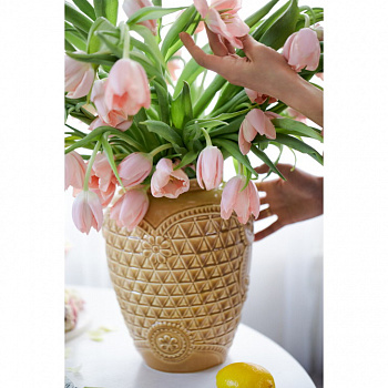 Ваза &amp;quot;Русские ситцы&amp;quot; медовая #