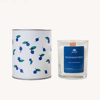 Свеча в тубусе &amp;quot;Черничный пирог&amp;quot; #