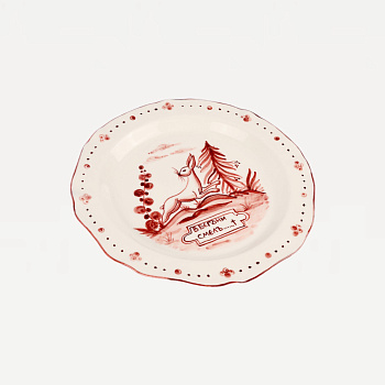 Тарелка &amp;quot;Охота&amp;quot; Бордо. Заяц бежит #