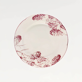 Тарелка плоская с полями &amp;quot;Снегирь&amp;quot; #