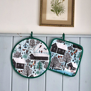 Прихватка круглая. Серия Деревня. Зима, Соня Уткина #