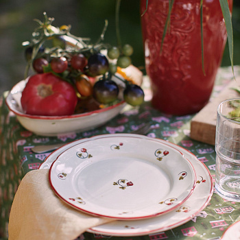 Тарелка плоская с полями &amp;quot;Шиповник&amp;quot; #
