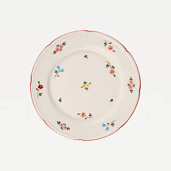 Тарелка плоская с полями &amp;quot;Ситец&amp;quot; #