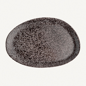 Блюдо овальное асимметричное &amp;quot;Саванна Блэк&amp;quot; #