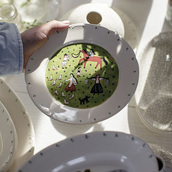 Блюдо овальное &amp;quot;Рыбалка&amp;quot; #