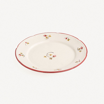 Тарелка плоская с полями &amp;quot;Шиповник&amp;quot; #
