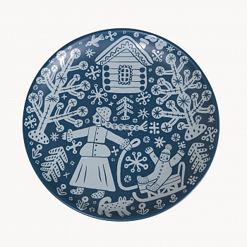 Тарелка «На санках» #