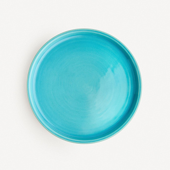 Тарелка с бортом (Модус) &amp;quot;Лазурь белая&amp;quot; #